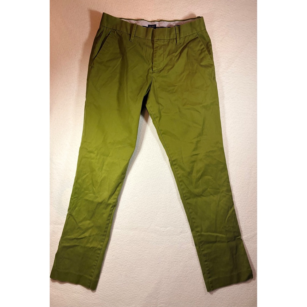 Gap Khakis Mens 30x32 Tailored Extra Slim Fit Olive Green Cotton Pants‎